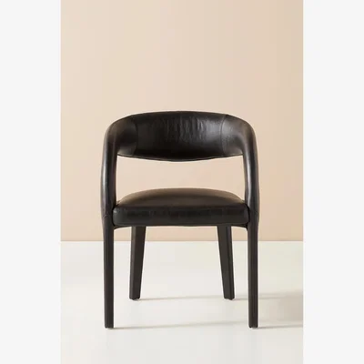 Anthropologie Leather Hagen Dining Chair