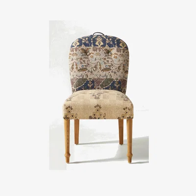 Anthropologie Rug-Printed Folkthread Dining Chair