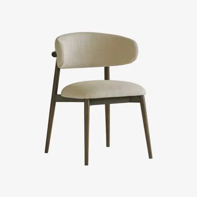Andrew Martin Kitty Dining Chair, Dining Chair, Brown/Dark Neutral - Andrew Martin CRIB 5 & Linen
