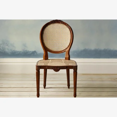 And So To Bed Floral Caned Chair