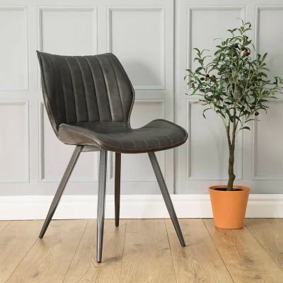 Arighi Bianchi Hudson Bounce Swivel Dining Chair, Grey