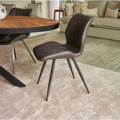 Arighi Bianchi Hudson Vegan Leather Dining Chair, Brown