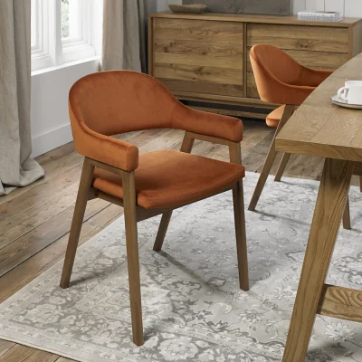 Arighi Bianchi Highgate Rustic Oak Armchair, Orange