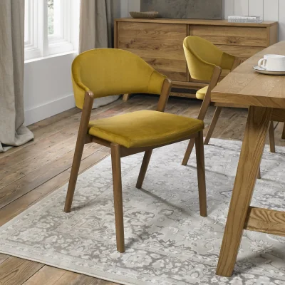 Arighi Bianchi Highgate Rustic Oak Dining Chair, Yellow