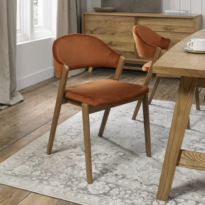 Arighi Bianchi Highgate Rustic Oak Dining Chair, Orange