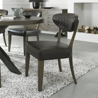Arighi Bianchi Glendale Fumed Oak Upholstered Chair