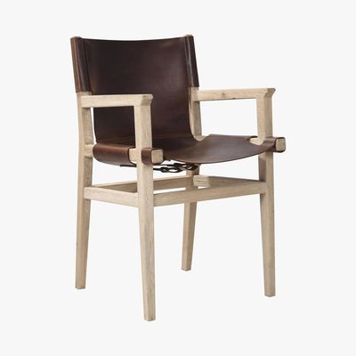 Barker and Stonehouse Timothy Oulton Noble Souls Sanctum Dining Chair with Arms, Rowdy Sheen and Cenna