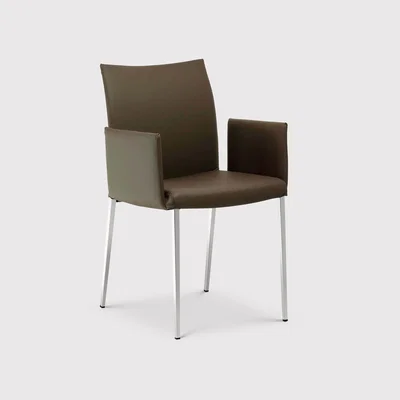 Barker and Stonehouse Cattelan Italia Anna Dining Chair With Arms, Brown | Barker & Stonehouse