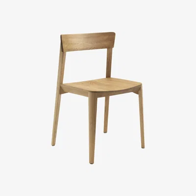 Barker and Stonehouse Riva 1920 Mia Wood Dining Chair - Brown - Oak - Plain - W49.5 x D48 x H81.5cm - Barker &amp; Stonehouse
