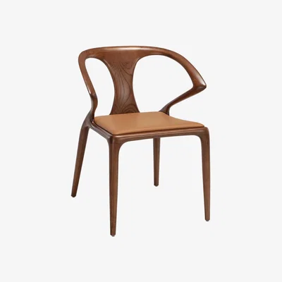 Barker and Stonehouse Tiree Dining Chair, Brown Leather | Barker & Stonehouse