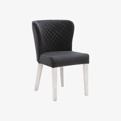 Barker and Stonehouse Caprice Velvet Dining Chair, Black | Barker & Stonehouse