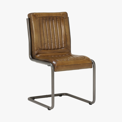 Barker and Stonehouse Jensen Buffalo Leather Dining Chair, OIive