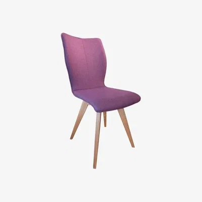 Barker and Stonehouse Poppy Dining Chair With Oak Legs, Purple | Barker & Stonehouse