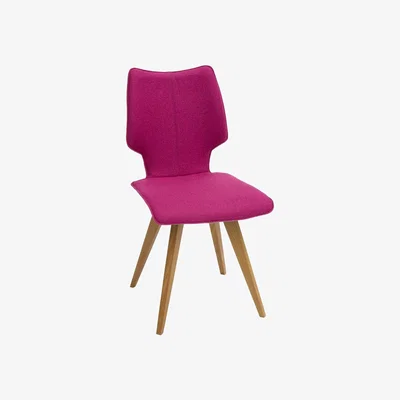Barker and Stonehouse Tulip Dining Chair - Pink - Fabric - Plain - W45 x D59 x H91cm - Barker &amp; Stonehouse