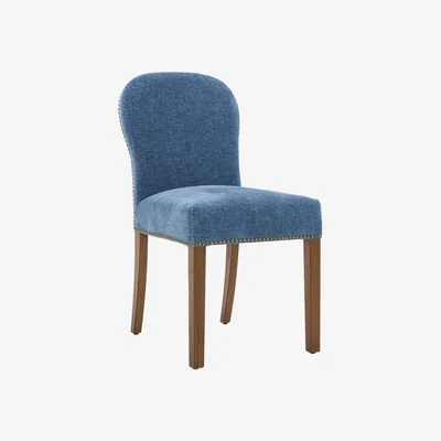 Barker and Stonehouse Gable Dining Chair, Blue Fabric | Barker & Stonehouse