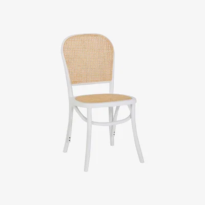 Barker and Stonehouse Lena Dining Chair, White Wicker | Barker & Stonehouse