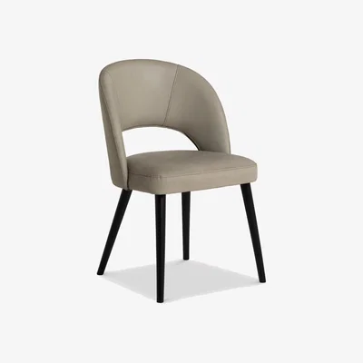 Barker and Stonehouse Pure Furniture Beck Dining Chair, Grey Leather | Barker & Stonehouse