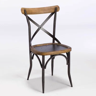 Barker and Stonehouse Rafeal Birma Reclaimed Elm and Metal Dining Chair