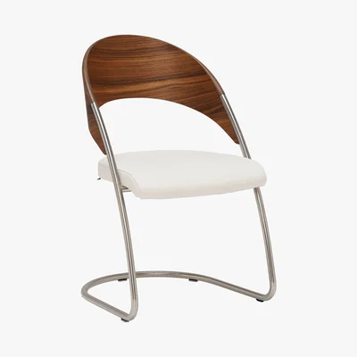 Barker and Stonehouse Alexa Dining Chair, Cobra White and Colorado Walnut