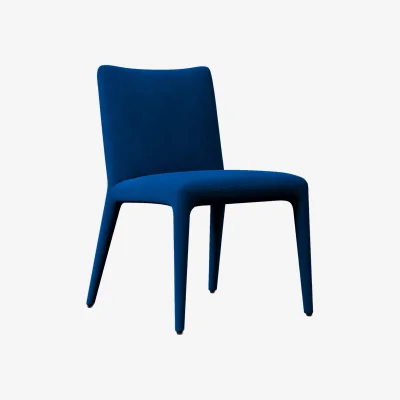 Barker and Stonehouse Timothy Oulton Fibi Dining Chair, Blue Velvet | Barker & Stonehouse