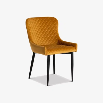 Barker and Stonehouse Rivington Dining Chair, Orange Velvet | Barker & Stonehouse