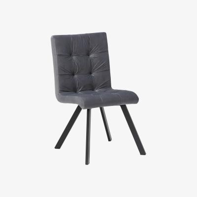 Barker and Stonehouse Arlo Buttoned Velvet Dining Chair, Grey | Barker & Stonehouse