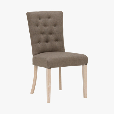Barker and Stonehouse Charente Upholstered Dining Chair, Chalk Oak