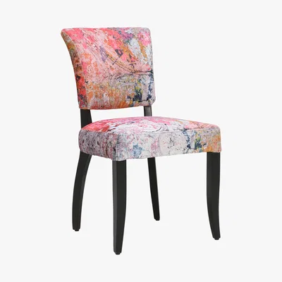 Barker and Stonehouse Timothy Oulton Mimi Velvet Faded and Degraded Dining Chair, Peeling Ceiling