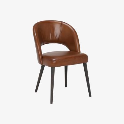 Barker and Stonehouse Beck Dining Chair, Brown Leather | Barker & Stonehouse