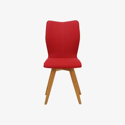 Barker and Stonehouse Poppy Retro Fabric Dining Chair - Red - Fabric - Plain - W50 x D53 x H90cm - Barker &amp; Stonehouse