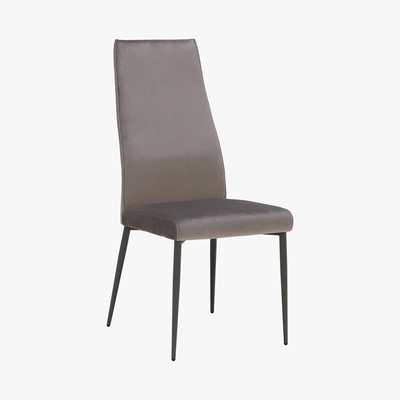 Barker and Stonehouse Martino Velvet Dining Chair, Grey