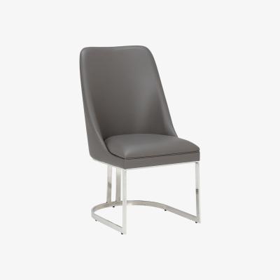 Barker and Stonehouse Rosalind Dining Chair, Grey Leather | Barker & Stonehouse