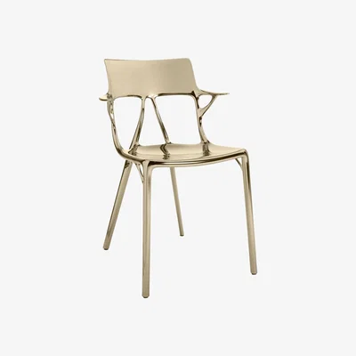 Barker and Stonehouse Kartell A.I. Metal Chair, Gold | Barker & Stonehouse