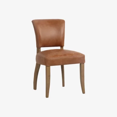 Barker and Stonehouse Otto Dining Chair, Brown Leather | Barker & Stonehouse
