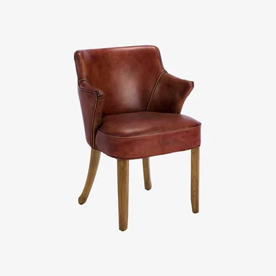Barker and Stonehouse Timothy Oulton Lannister Dining Chair, Red Leather | Barker & Stonehouse