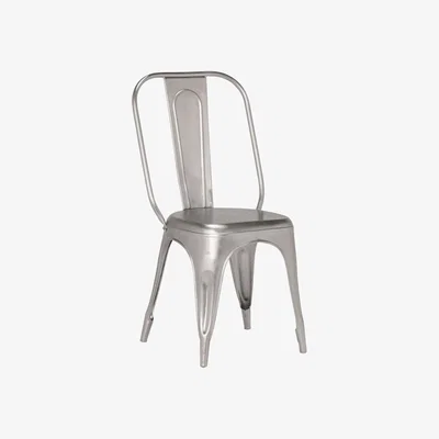 Barker and Stonehouse Flores Metal Dining Chair, Grey | Barker & Stonehouse