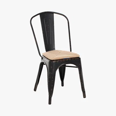 Barker and Stonehouse Gustave Metal Dining Chair, Vintage Black