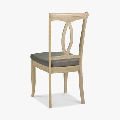 Barker and Stonehouse Charente Oval Slat Back Dining Chair, Chalk Oak