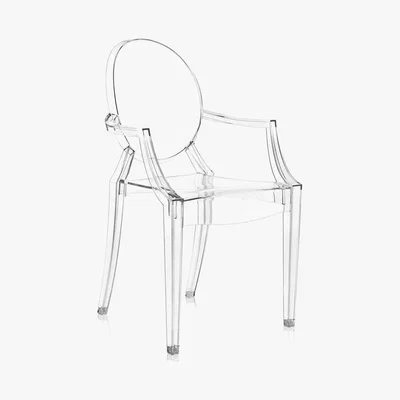 Barker and Stonehouse Kartell Louis Ghost Stackable Armchair, Crystal