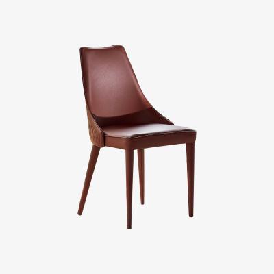 Barker and Stonehouse Bontempi Clara Leather Dining Chair, Brown | Barker & Stonehouse