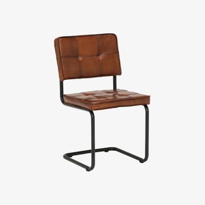 Barker and Stonehouse Byron Leather Dining Chair, Brown | Barker & Stonehouse