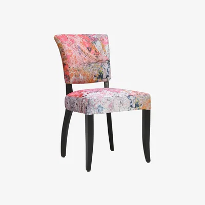 Barker and Stonehouse Timothy Oulton Mimi Velvet Faded & Degraded Dining Chair, Pink | Barker & Stonehouse