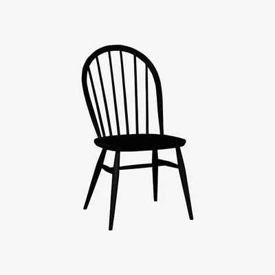 Barker and Stonehouse Ercol Windsor Dining Chair, Black Ash Wood | Barker & Stonehouse