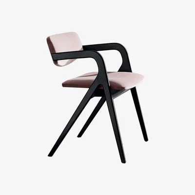 Barker and Stonehouse Gallotti & Radice Keyko Dining Chair, Pink Velvet | Barker & Stonehouse