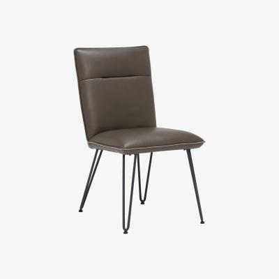 Barker and Stonehouse Faux Leather Leather Dining Chair - Anthracite/Grey - W49 x D62.5 x H91 cm - Barker &amp; Stonehouse