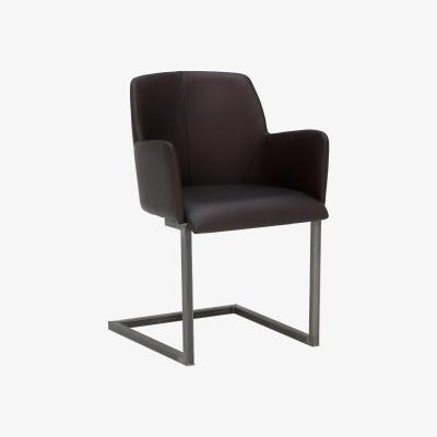 Barker and Stonehouse Channing Leather Dining Chair - Brown - Leather - W56 x D57 x H82cm - Barker &amp; Stonehouse