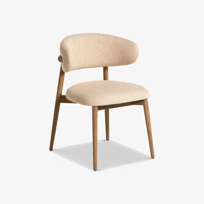 Barker and Stonehouse Lexa Dining Chair, Neutral Boucle | Barker & Stonehouse