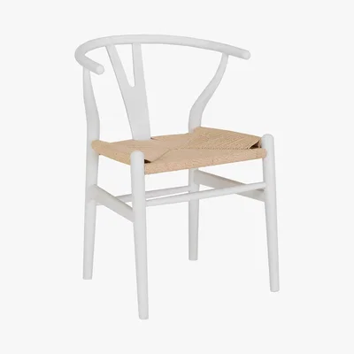 Barker and Stonehouse Hans Wishbone Dining Chair, White