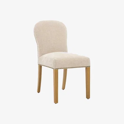 Barker and Stonehouse Gable Dining Chair, Neutral Fabric | Barker & Stonehouse