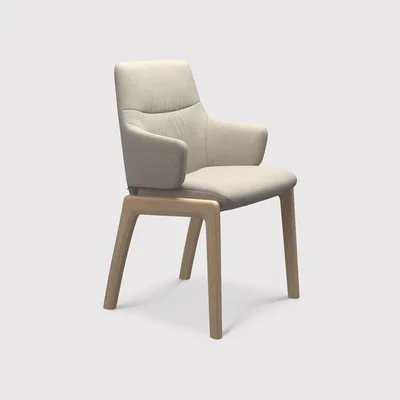 Barker and Stonehouse Stressless Mint Dining Chair Low Back D100 Arms Quickship, Neutral | Barker & Stonehouse